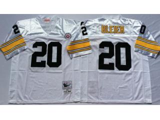 Pittsburgh Steelers 20 Rocky Bleier Football Jersey White Retro