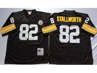 Pittsburgh Steelers 82 John Stallworth Football Jersey Black Retro