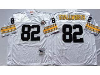 Pittsburgh Steelers 82 John Stallworth Football Jersey White Retro