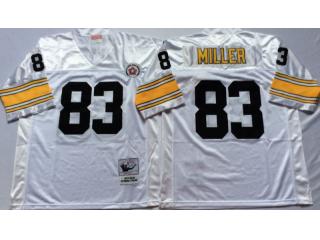 Pittsburgh Steelers 83 Heath Miller Football Jersey White Retro