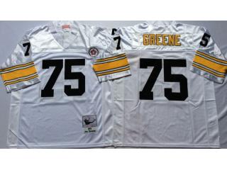 Pittsburgh Steelers 75 Joe Greene Football Jersey White Retro