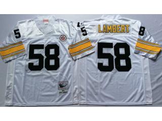 Pittsburgh Steelers 58 Jack Lambert Football Jersey White Retro