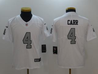 Youth Oakland Raiders 4 Derek Carr Football Jersey White