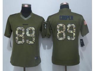 Women Oakland Raiders 89 Amari Cooper Green Salute To Service Limited Jersey