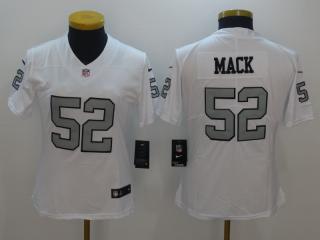 Women Oakland Raiders 52 Khalil Mack Football Jersey White