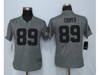 Women Oakland Raiders 89 Amari Cooper Stitched Gridiron Gray Limited Jersey
