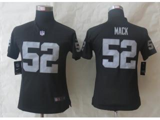 Women Oakland Raiders 52 Khalil Mack Black Limited Jersey