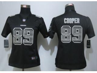 Women Oakland Raiders 89 Amari Cooper Black Strobe Elite Jersey