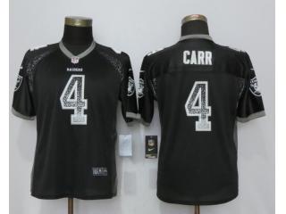 Women Oakland Raiders 4 Derek Carr Drift Fashion Black Elite Jersey
