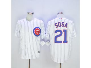 Chicago Cubs 21 Sammy Sosa Baseball Jersey White Fan Edition