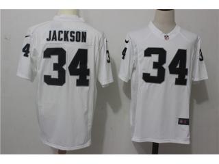 Oakland Raiders 34 Bo Jackson Football Limited Jersey White