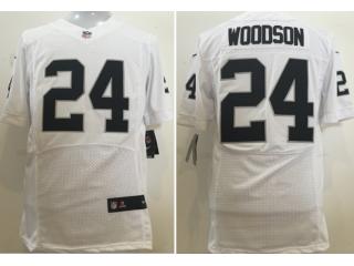 Oakland Raiders 24 Charles Woodson Elite Football Jersey White