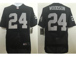 Oakland Raiders 24 Charles Woodson Elite Football Jersey Black