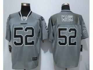 Oakland Raiders 52 Khalil Mack Lights Out Gray Elite Jersey
