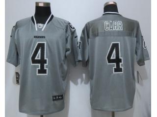 Oakland Raiders 4 Derek Carr Lights Out Gray Elite Jersey