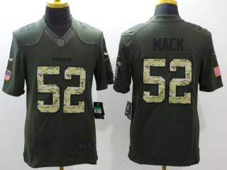 Oakland Raiders 52 Khalil Mack Green Salute To Service Limited Jersey