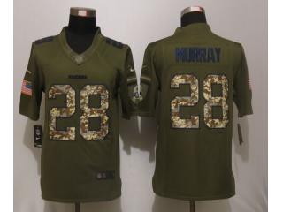 Oakland Raiders 28 Latavius Murray Green Salute To Service Limited Jersey