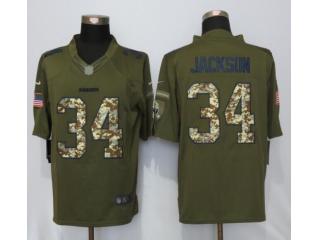 Oakland Raiders 34 Bo Jackson Green Salute To Service Limited Jersey