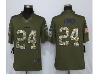 Oakland Raiders 24 Marshawn Lynch Green Salute To Service Limited Jersey