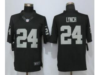 Oakland Raiders 24 Marshawn Lynch Football Jersey Black