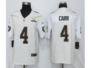 Oakland Raiders 4 Derek Carr 2016 Pro Bowl White Elite Jersey