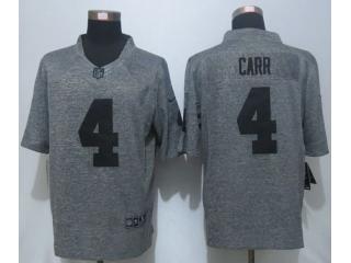 Oakland Raiders 4 Derek Carr Stitched Gridiron Gray Limited Jersey