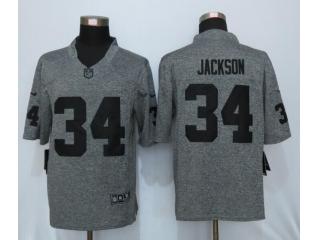 Oakland Raiders 34 Bo Jackson Stitched Gridiron Gray Limited Jersey