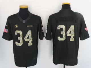 Oakland Raiders 34 Bo Jackson Anthracite Salute To Service Limited Jersey