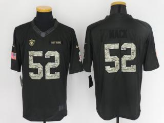 Oakland Raiders 52 Khalil Mack Anthracite Salute To Service Limited Jersey