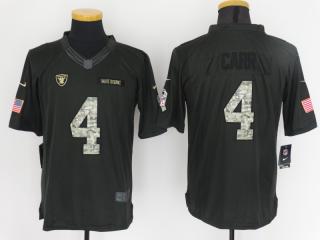 Oakland Raiders 4 Derek Carr Anthracite Salute To Service Limited Jersey