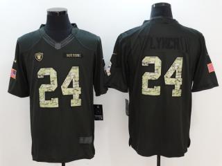 Oakland Raiders 24 Marshawn Lynch Anthracite Salute To Service Limited Jersey