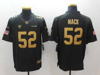 Oakland Raiders 52 Khalil Mack Gold Anthracite Salute To Service Limited Jersey