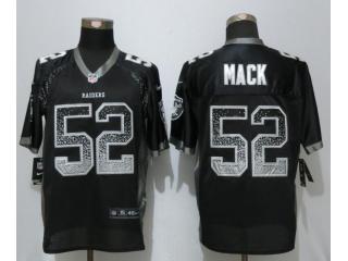 Oakland Raiders 52 Khalil Mack Drift Fashion Black Elite Jersey
