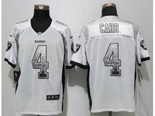 Oakland Raiders 4 Derek Carr Drift Fashion White Elite Jersey