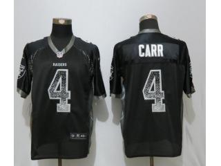 Oakland Raiders 4 Derek Carr Drift Fashion Black Elite Jersey