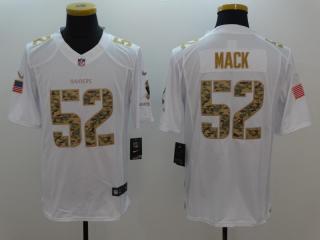 Oakland Raiders 52 Khalil Mack Football Jersey White Camo word