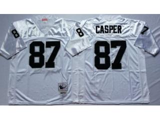 Oakland Raiders 87 Dave Casper Football Jersey White Retro