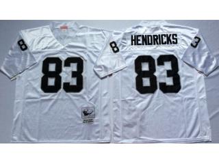 Oakland Raiders 83 Ted Hendricks Football Jersey White Retro