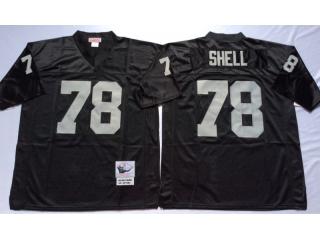 Oakland Raiders 78 Art Shell Football Jersey Black Retro