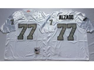 Oakland Raiders 77 Lyle Alzado Football Jersey White Retro
