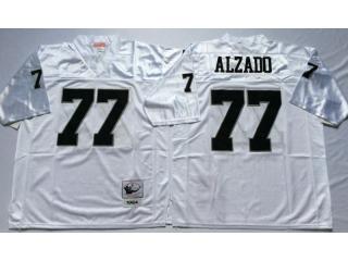 Oakland Raiders 77 Lyle Alzado Football Jersey White Retro