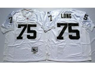 Oakland Raiders 75 Howie Long Football Jersey White Retro