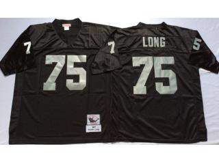 Oakland Raiders 75 Howie Long Football Jersey Black Retro