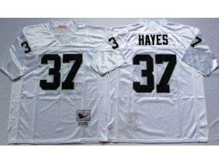 Oakland Raiders 37 Lester Hayes Football Jersey White Retro
