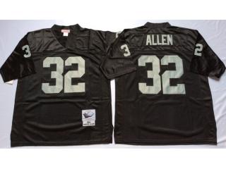 Oakland Raiders 32 Marcus Allen Football Jersey Black Retro