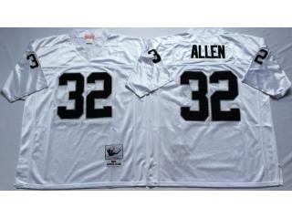 Oakland Raiders 32 Marcus Allen Football Jersey White Retro