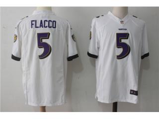 Baltimore Ravens 5 Joe Flacco Football Jersey White Fan Edition