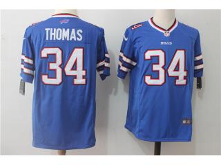 Buffalo Bills 34 Thurman Thomas Football Jersey Blue Fan Edition