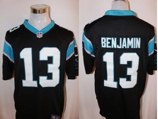 Carolina Panthers 13 Kelvin Benjamin Football Jersey Black Fan Edition