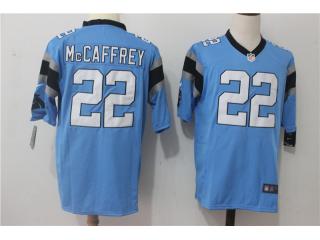 Carolina Panthers 22 Draft: McCaffrey Football Jersey Blue Fan Edition